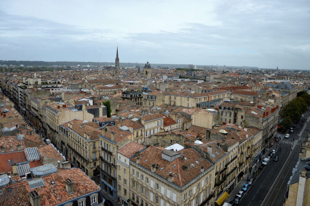 Vista dall'alto vista, campanile, bordeaux