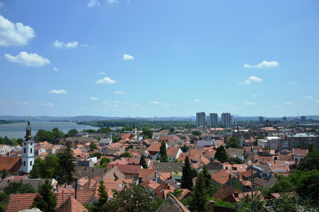 Quartiere Zemun vista, belgrado, fiume, danubio