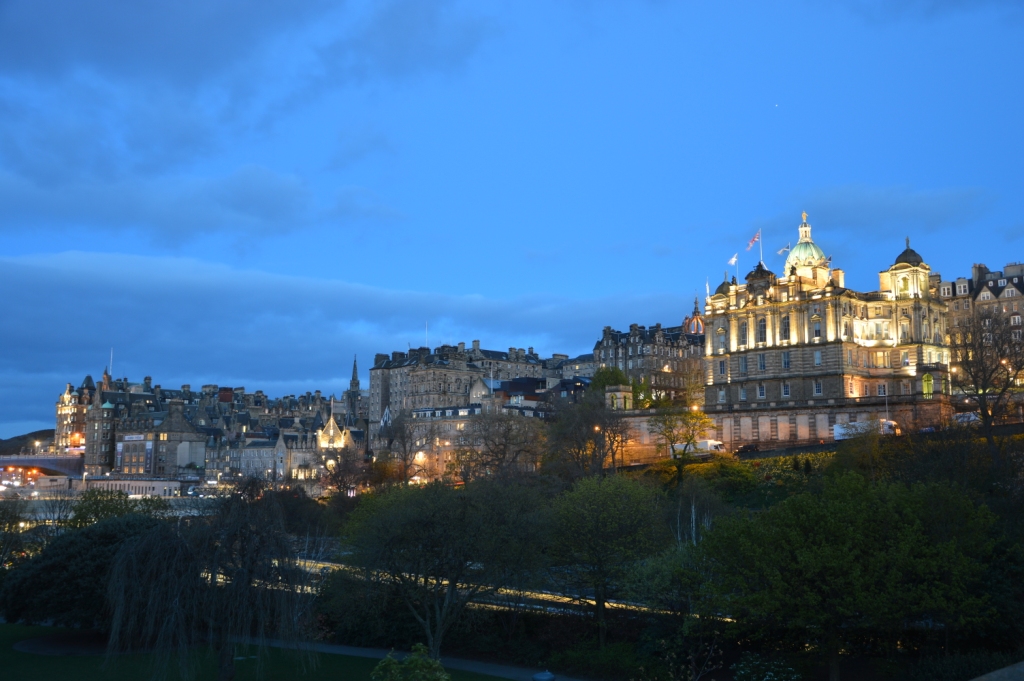 Edimburgo di sera tramonto, edimburgo