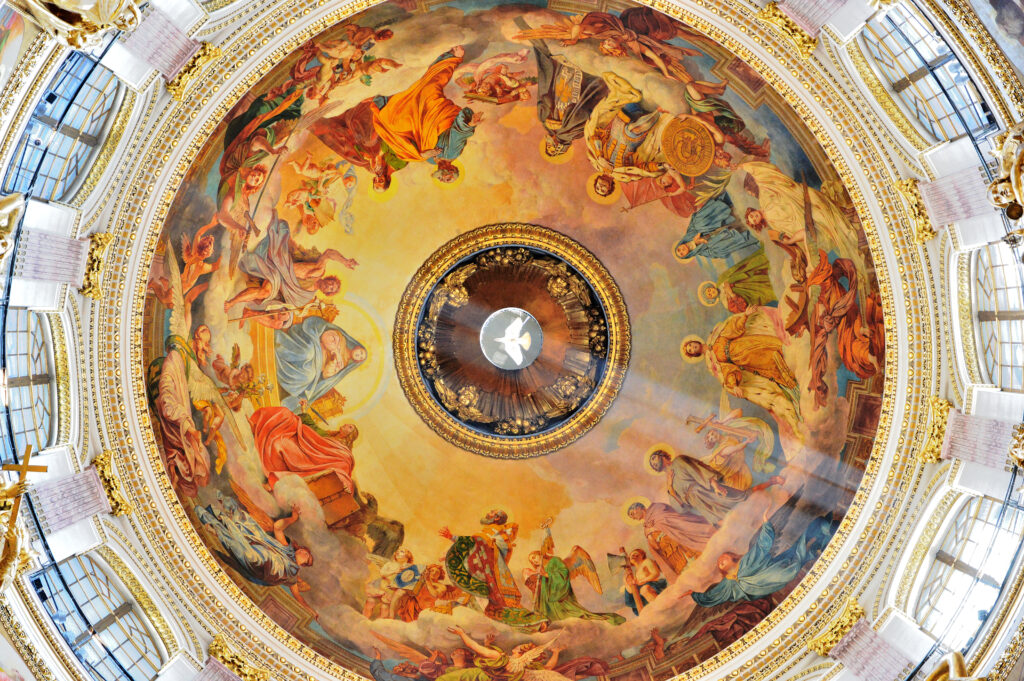 Cupola di Sant'Isacco cupola, colomba, raggio sole