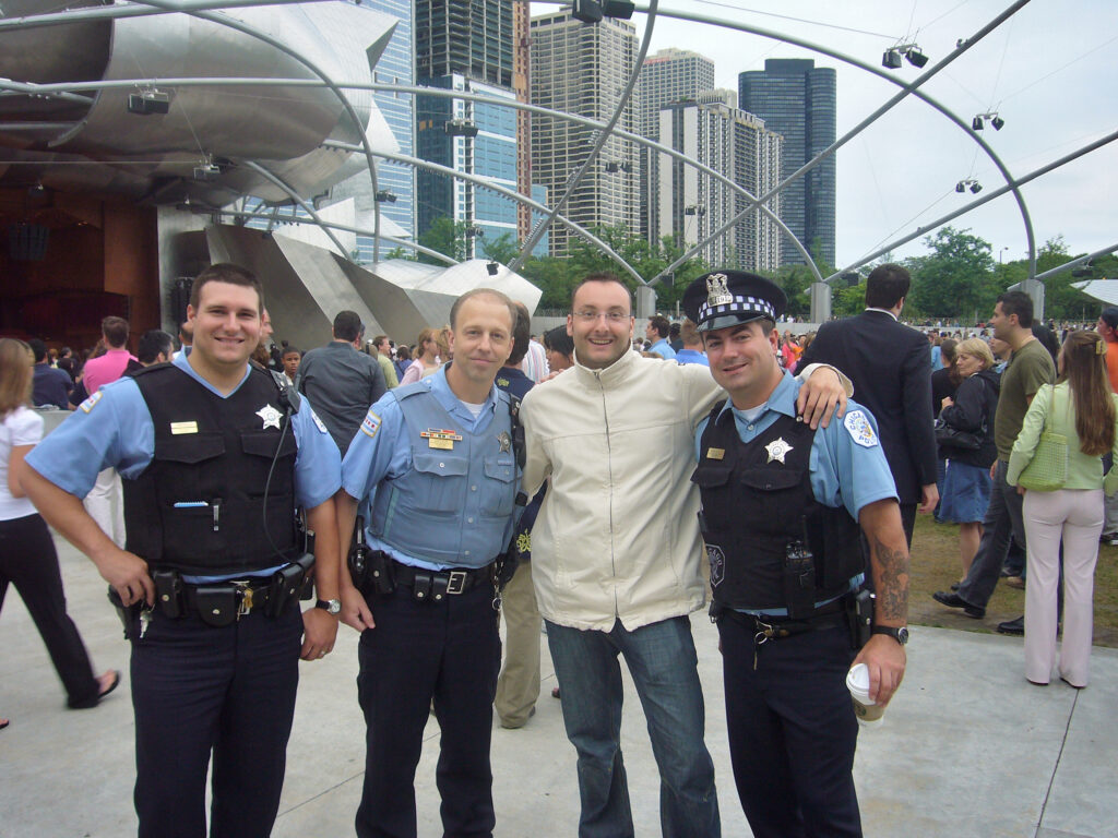 @Grant Park con le forze di polizia