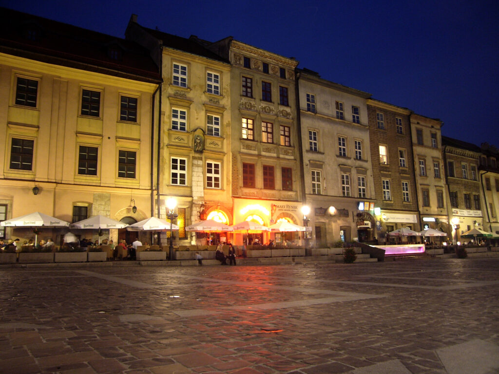 Piazza del Mercato di sera sera, piazza, cracovia